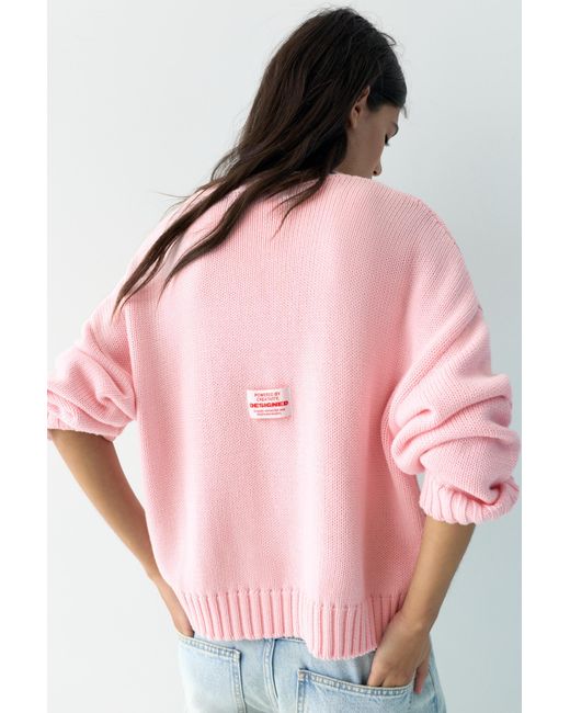 Pull&Bear Pink Star Jumper