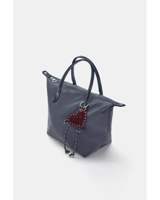 Pull&Bear Blue Mini-Shopper Nylon Mit Schmuckdetail