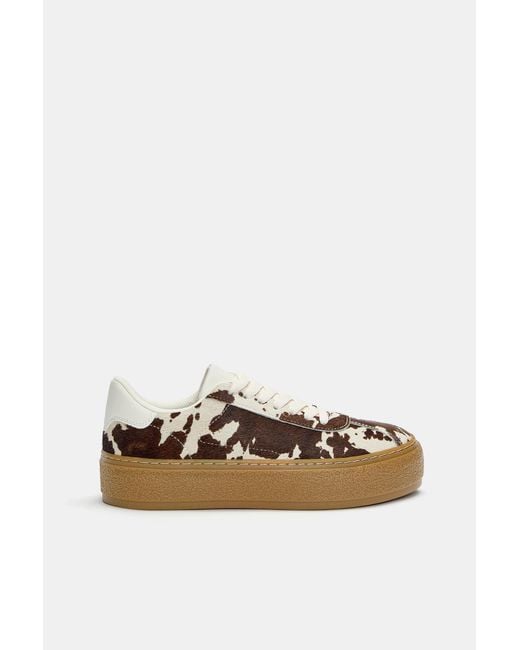 Pull&Bear Multicolor Cowhide Leather Chunky Trainers