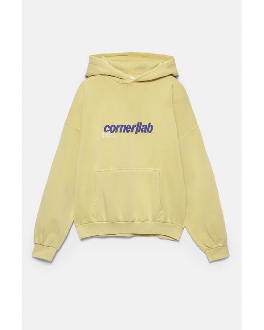 Sweat À Capuche Jaune À Motif Pull&Bear en coloris Green
