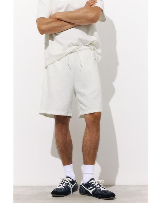 Pull&Bear White Bermuda Short Sweatpants for men