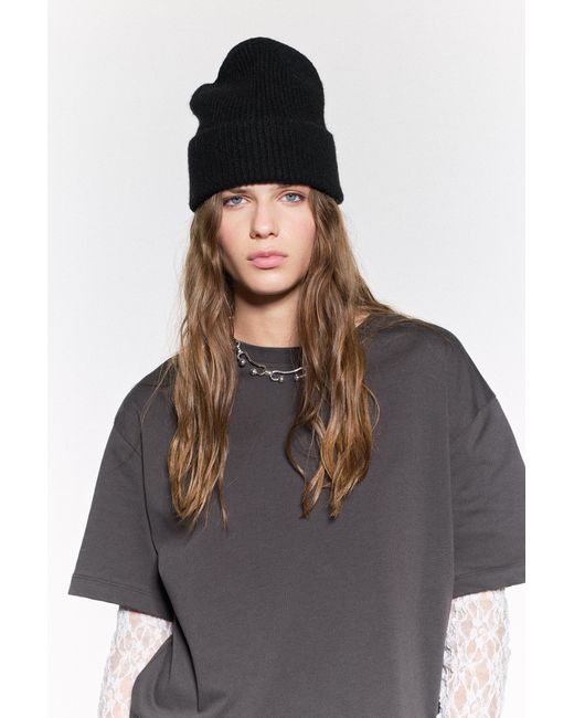 Pull&Bear Gebreide Beanie in het Black