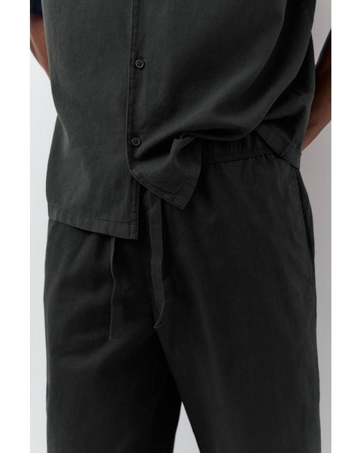 Pull&Bear Jogginghose Mit Leinen in Black für Herren