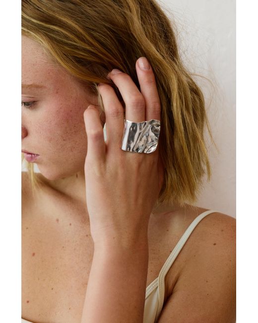 Pull&Bear Blue Quadratischer Skulpturring