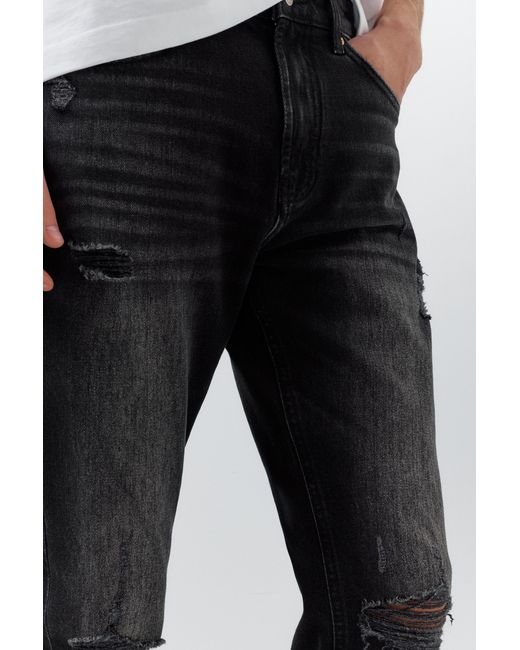 Jean Slim Déchiré Pull&Bear pour homme en coloris Gray