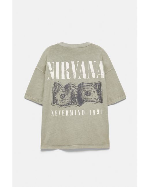 Pull&Bear Nirvana T-Shirt in het Multicolor voor heren