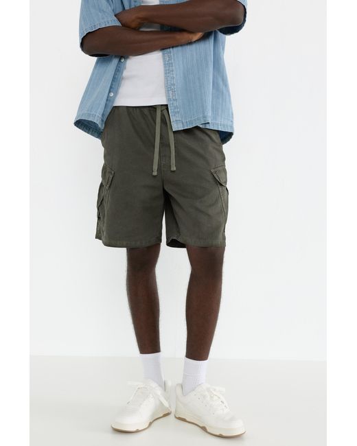 Pull&Bear Blue Cargo Bermuda Shorts for men