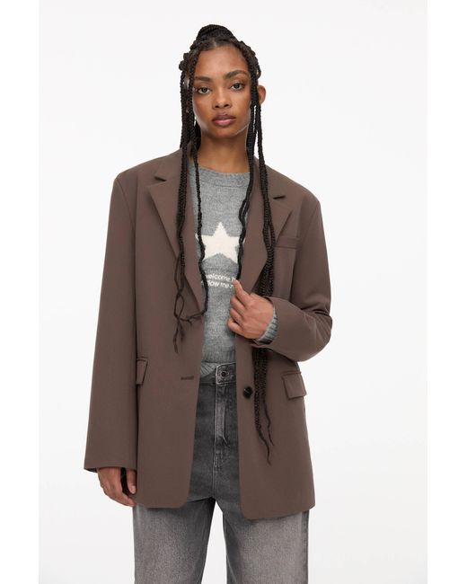 Pull&Bear Brown Oversized Blazer
