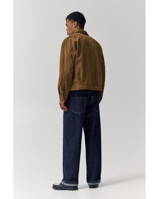 Pull&Bear Gray Faux Suede Jacket for men