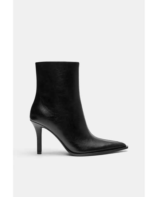Pull&Bear Natural Stiefeletten Mit Feinem Absatz