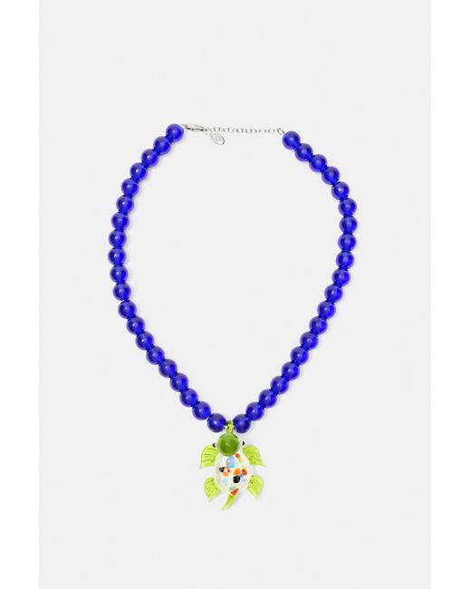 Pull&Bear Blue Pleasures X Stwd Bead Necklace