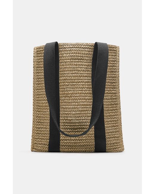Pull&Bear Natural Woven Shopper Bag for men