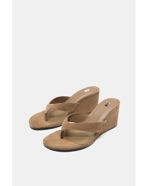 Pull&Bear White Wedge Sandals