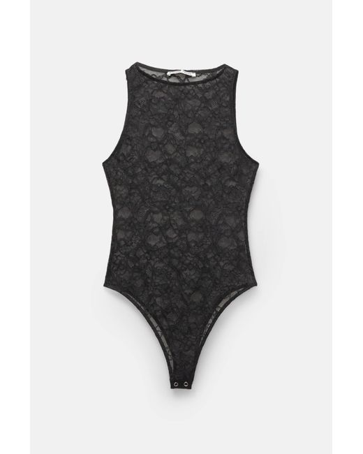 Pull&Bear Black Spitzenbody