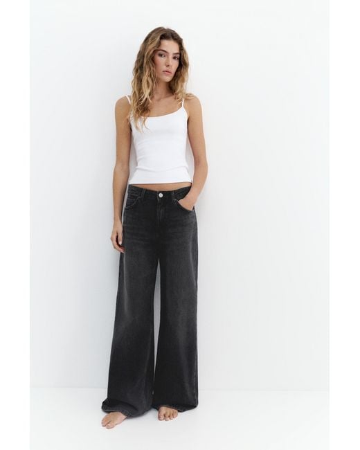 Pull&Bear Black Oversize Baggy Jeans