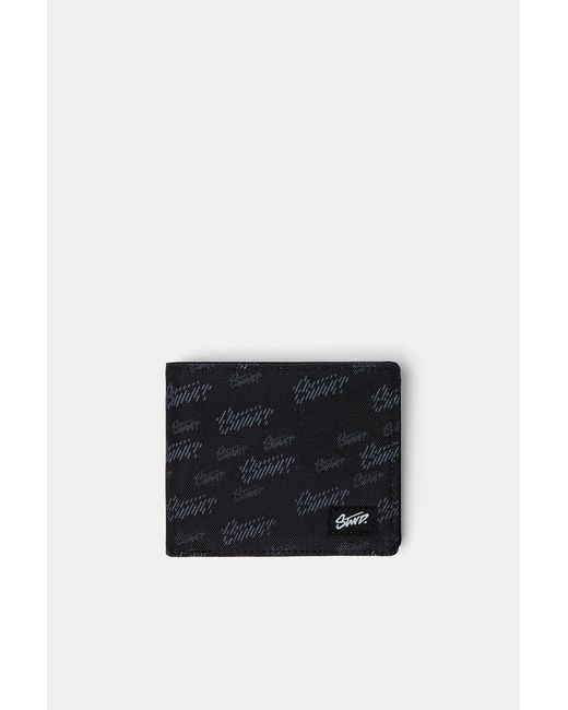 Pull&Bear Black Nylon Stwd Wallet for men