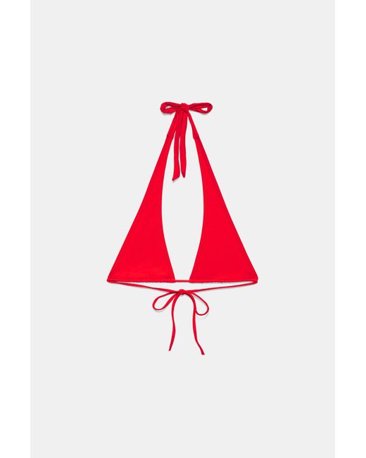 Pull&Bear Multipositioneerbare Bikinitop in het Red