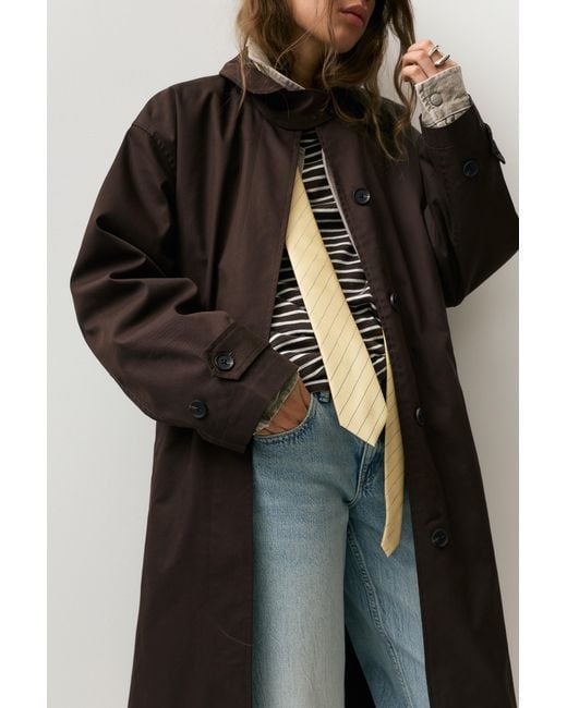 Pull&Bear Brown Oversize Trench Coat