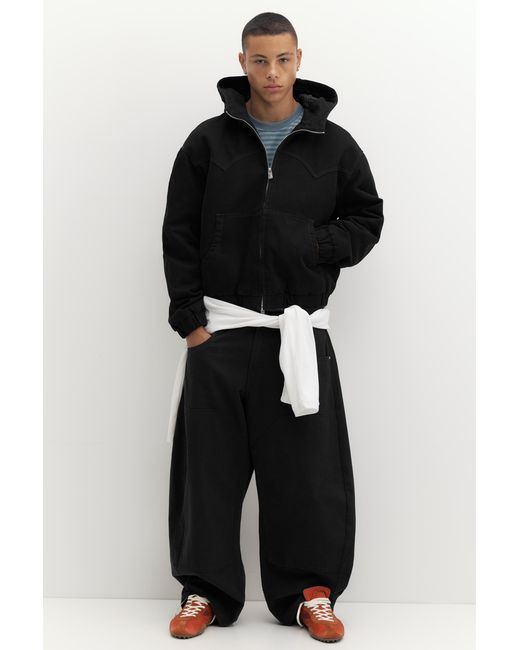 Bomber Con Cappuccio di Pull&Bear in Black da Uomo