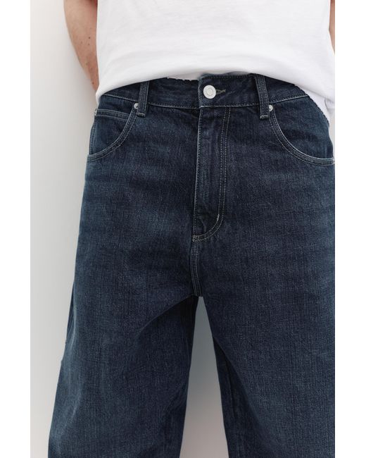 Pull&Bear Blue Relaxed Fit Baggy Jeans With Stars for men