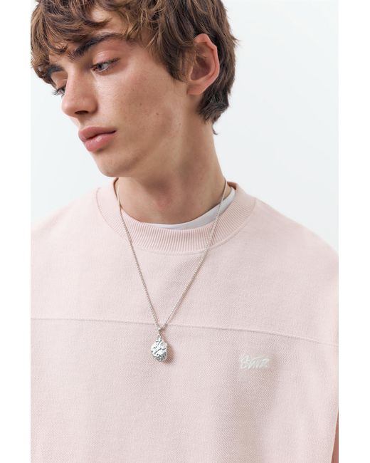 Pull&Bear Pink Stwd Round Neck Sweatshirt for men