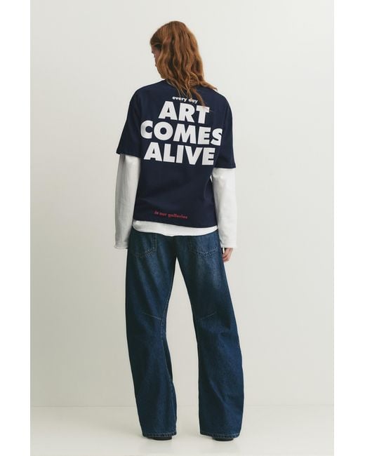 Pull&Bear Blue The Met T-Shirt