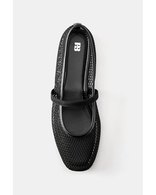 Pull&Bear White Ballerinas Aus Mesh