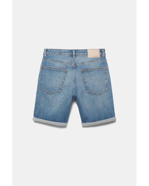Bermuda Jeans Slim Basic di Pull&Bear in Blue da Uomo