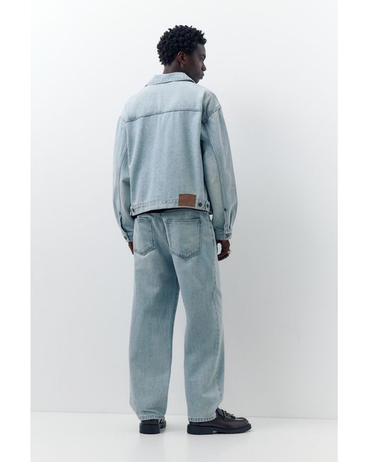Pull&Bear Blue Denim Trucker Jacket for men