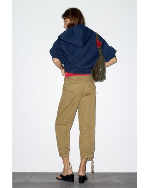 Pantalon Capri Cargo Pull&Bear en coloris Blue
