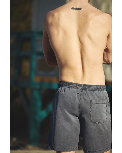 Pull&Bear Green Stwd Board Shorts for men