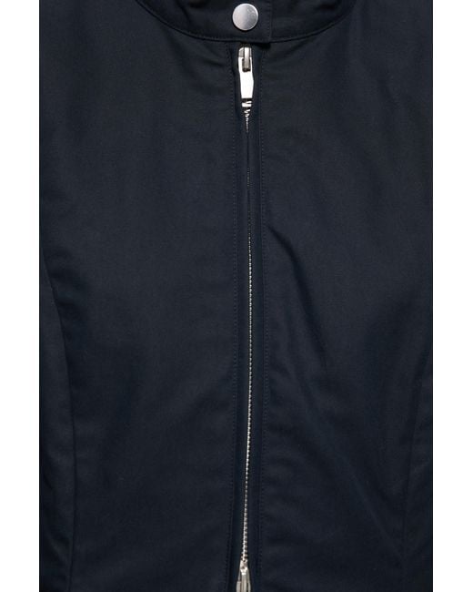 Pull&Bear Blue Fitted High Neck Jacket