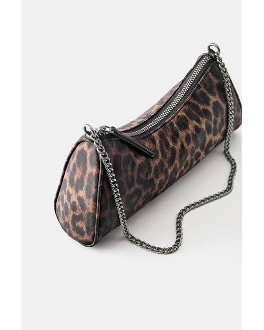 Pull&Bear White Print Shoulder Bag