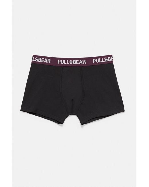 Pack 3 Boxer di Pull&Bear in Black da Uomo