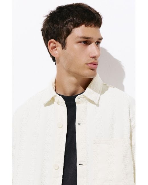 Pull&Bear Jacquard Overhemd in het White voor heren