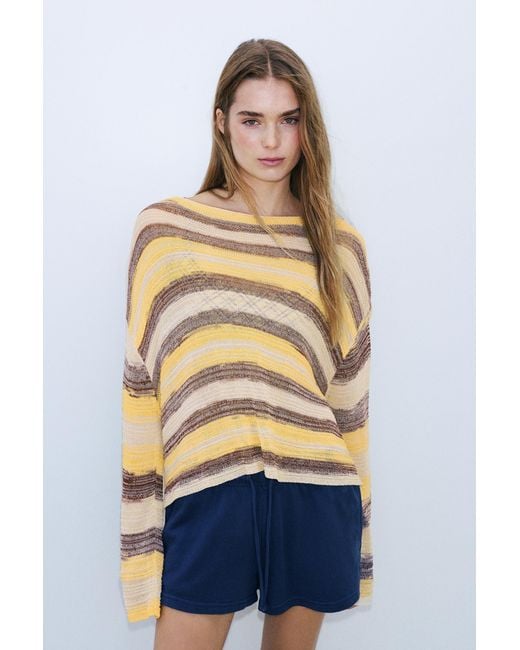 Pull&Bear Black Space Dye Cutwork Jumper
