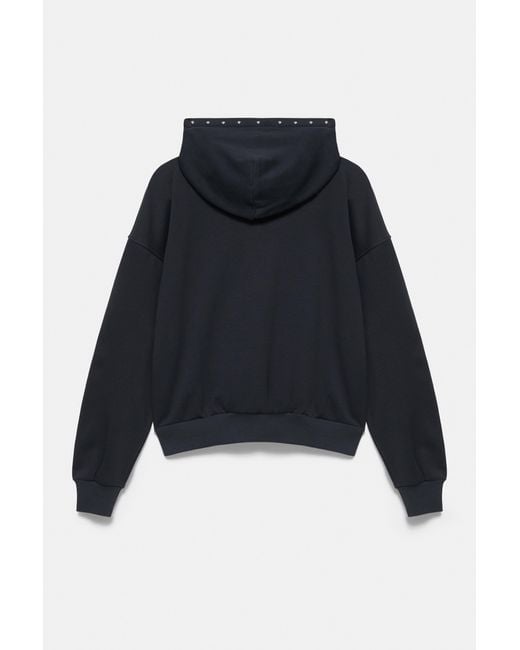 Pull&Bear Blue Studded Hoodie
