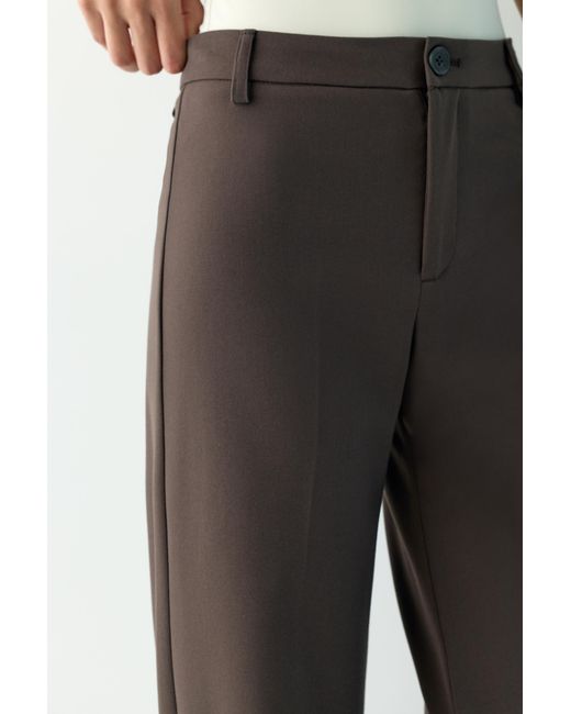 Pull&Bear Brown Full Length Smart Trousers