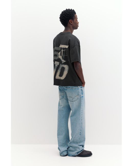 Pull&Bear Black Stwd Racing Team T-Shirt for men