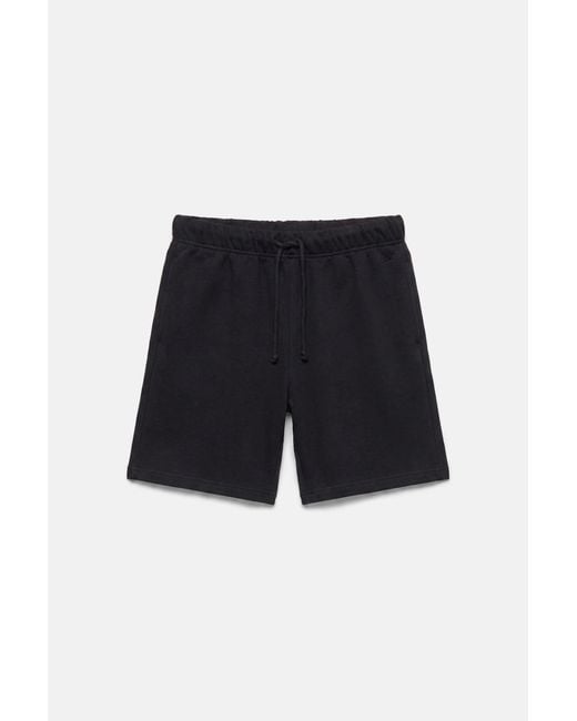 Pull&Bear Black Bermuda Shorts With Elasticated Waistband