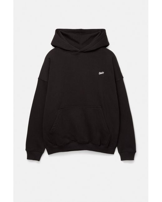Pull&Bear Black Stwd Hoodie for men