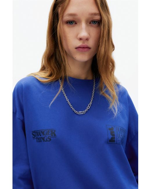 Pull&Bear Blue Stranger Things T-Shirt