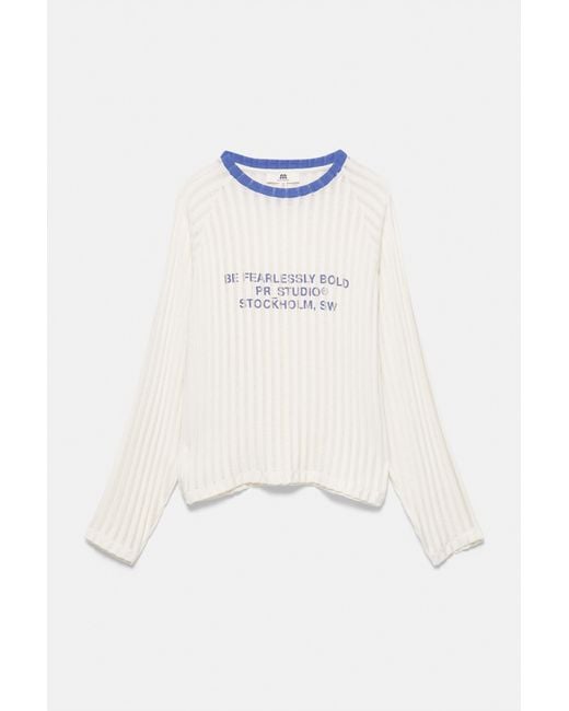 T-Shirt Maille Graphique Pull&Bear en coloris Black