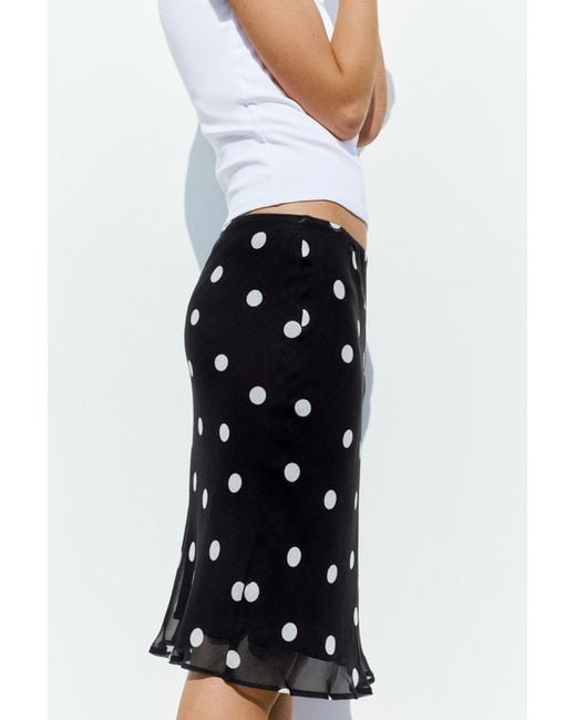 Pull&Bear Black Polka Dot Skirt