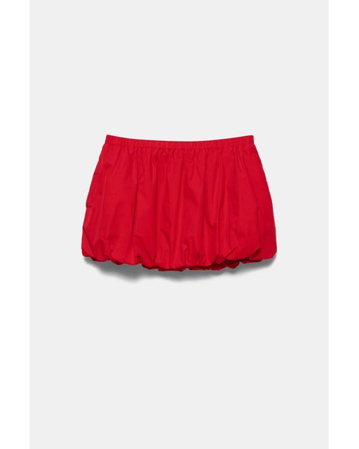 Pull&Bear Rode Balloon Minirok in het Red