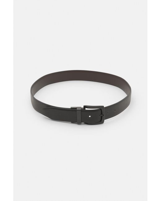Pull&Bear Brown Reversible Leather Effect Belt for men
