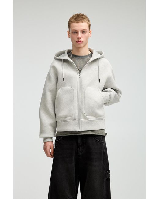 Pull&Bear Natural Stwd Neoprene-Effect Jacket With Hood for men