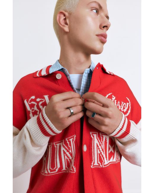 Pull&Bear Blue Stwd Cardigan for men