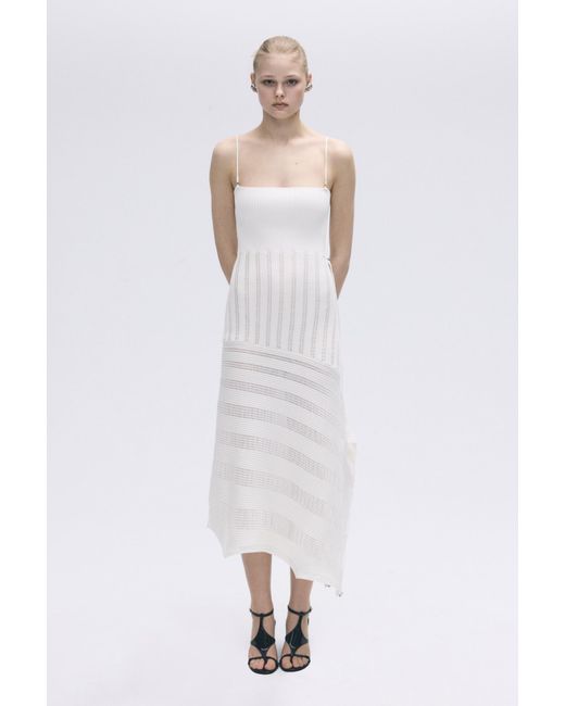Pull&Bear White Karoline Vitto Multi-Position Midi Dress