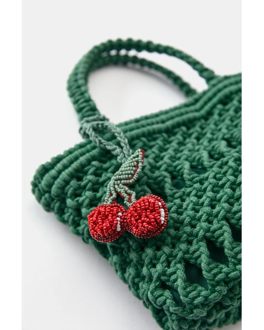 Pull&Bear Blue Embellished Woven Handbag
